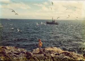 Exploring the Galapagos Islands, with the R/V A. Agassiz in the Background